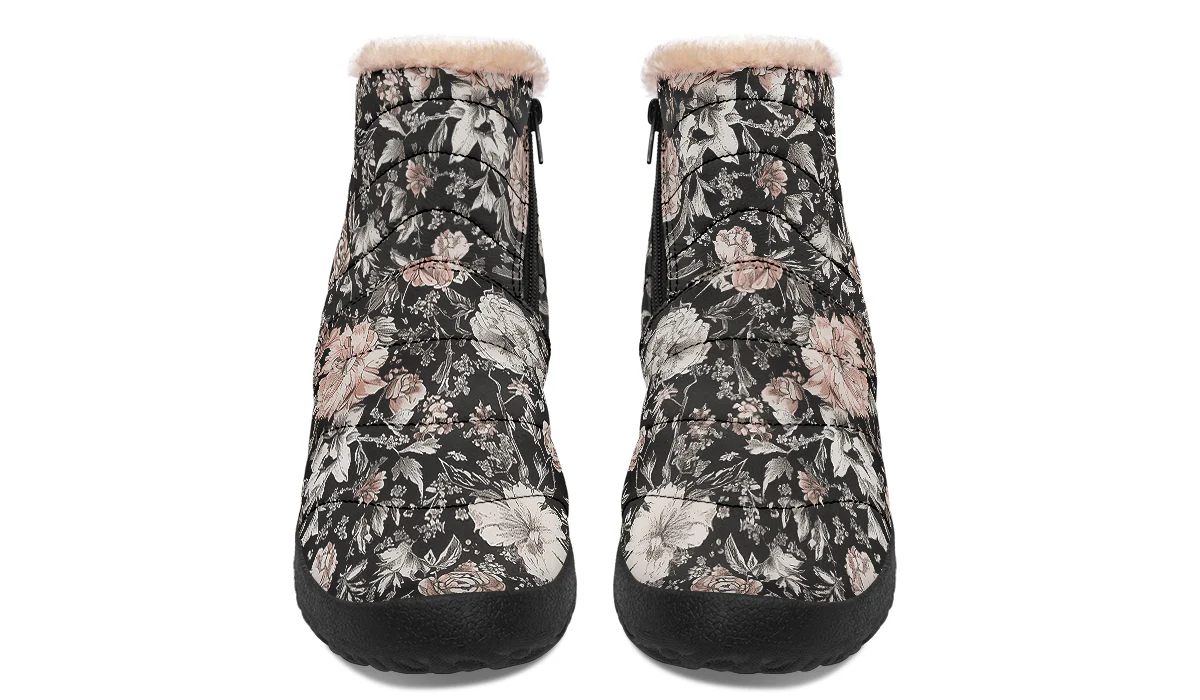 Vintage Peonies Comfy Winter Boots - Image 4