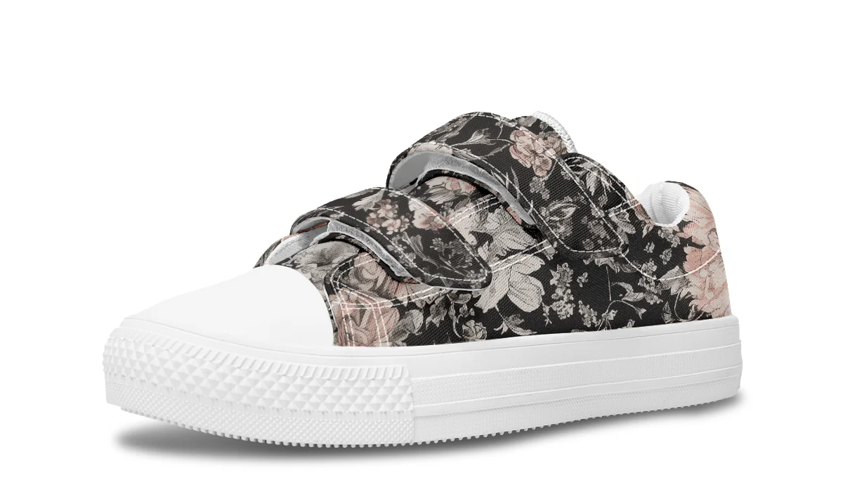 Vintage Peonies Kids Low Tops - Image 10