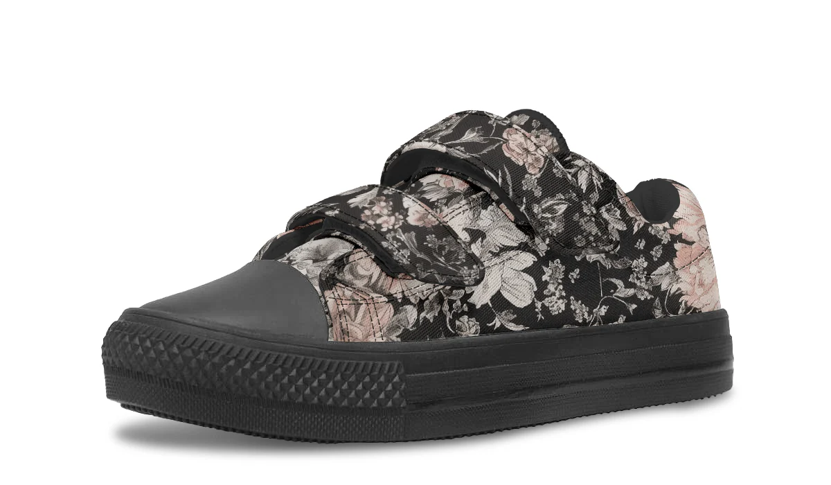 Vintage Peonies Kids Low Tops - Image 2