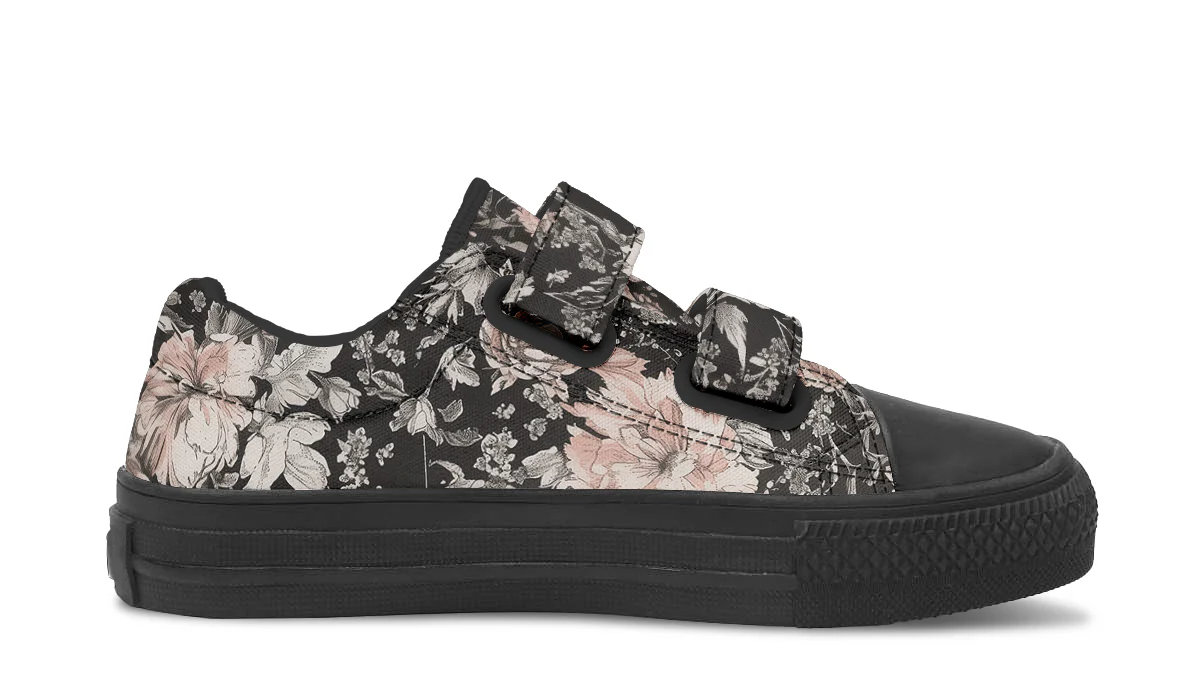 Vintage Peonies Kids Low Tops - Image 3
