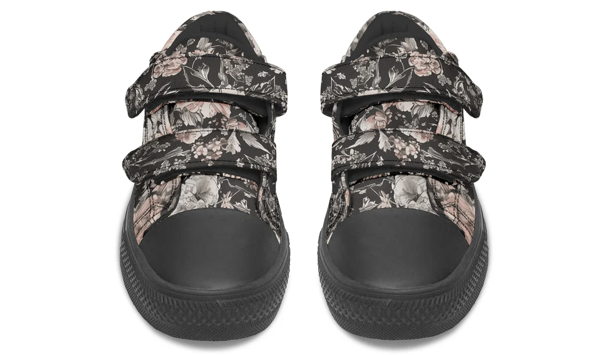 Vintage Peonies Kids Low Tops - Image 4