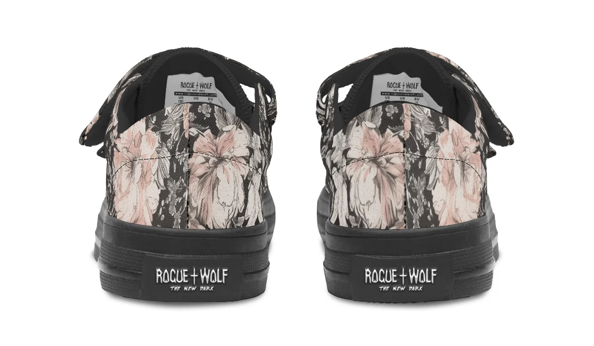 Vintage Peonies Kids Low Tops - Image 5