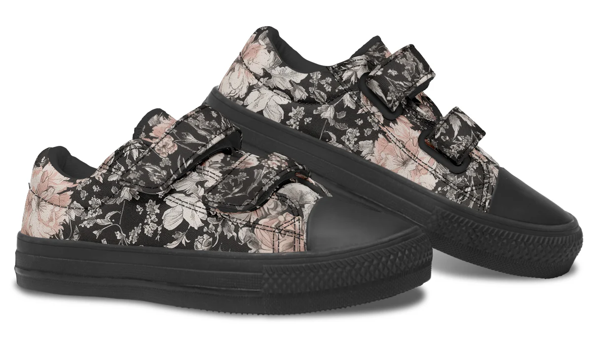 Vintage Peonies Kids Low Tops - Image 6
