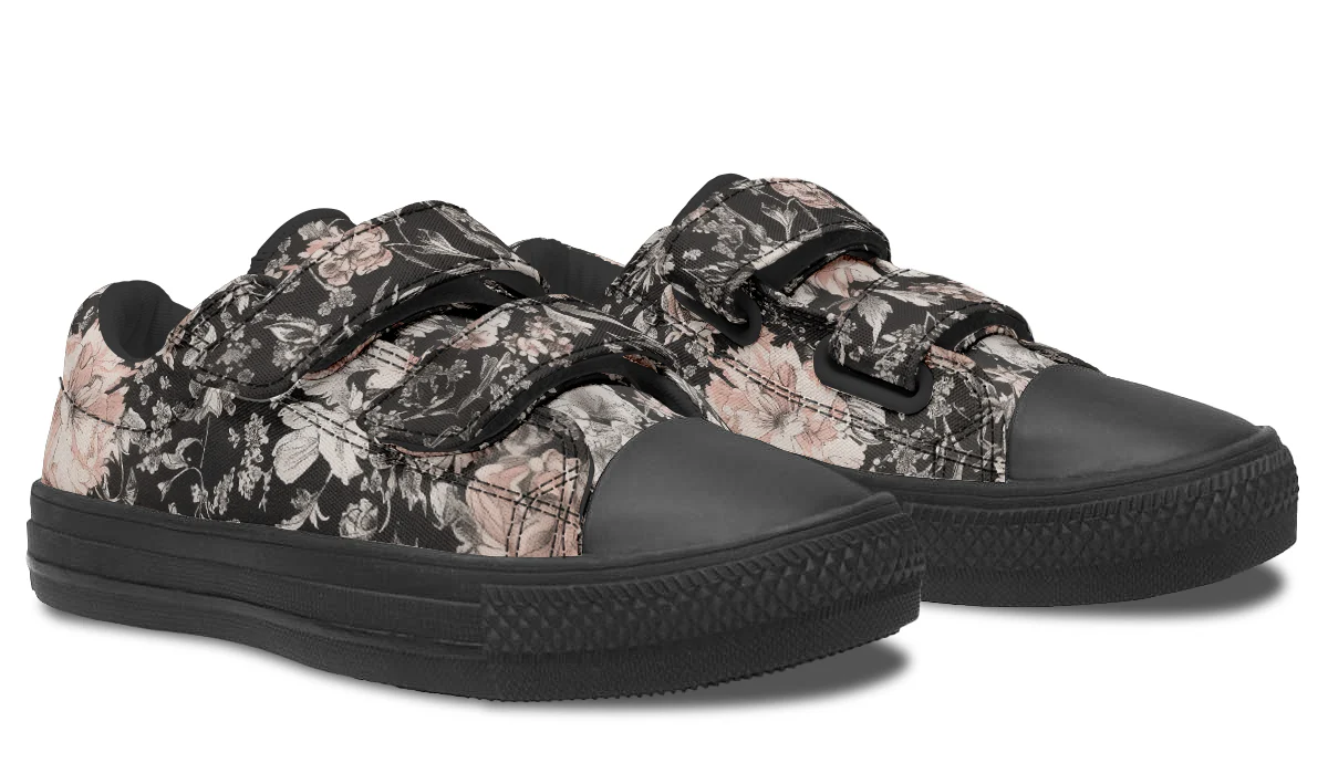 Vintage Peonies Kids Low Tops - Image 7