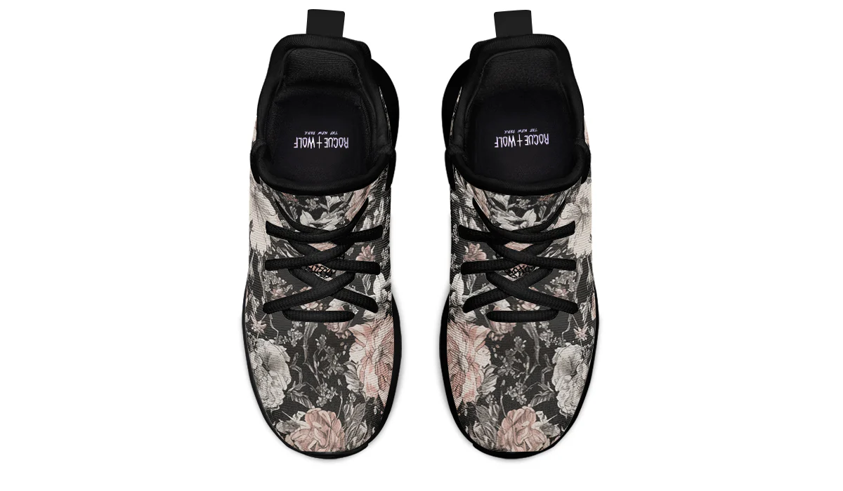 Vintage Peonies Kids Sneakers - Image 5