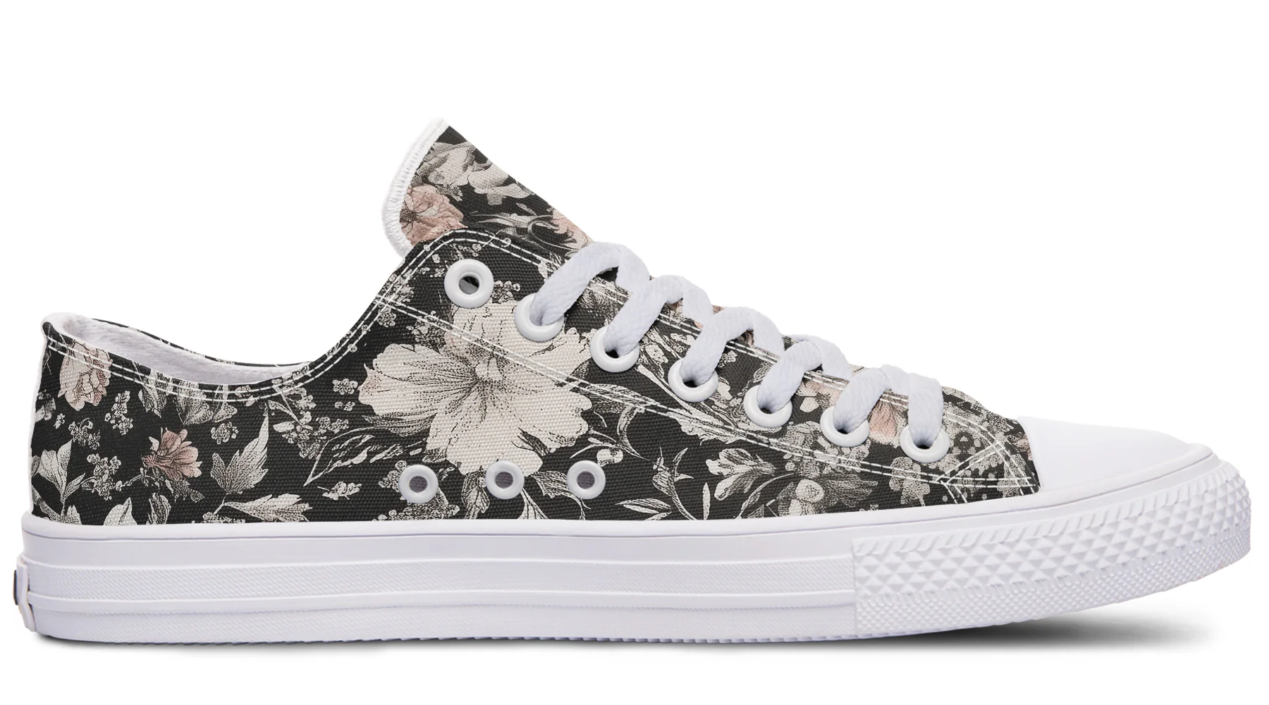 Vintage Peonies Low Tops - Image 12