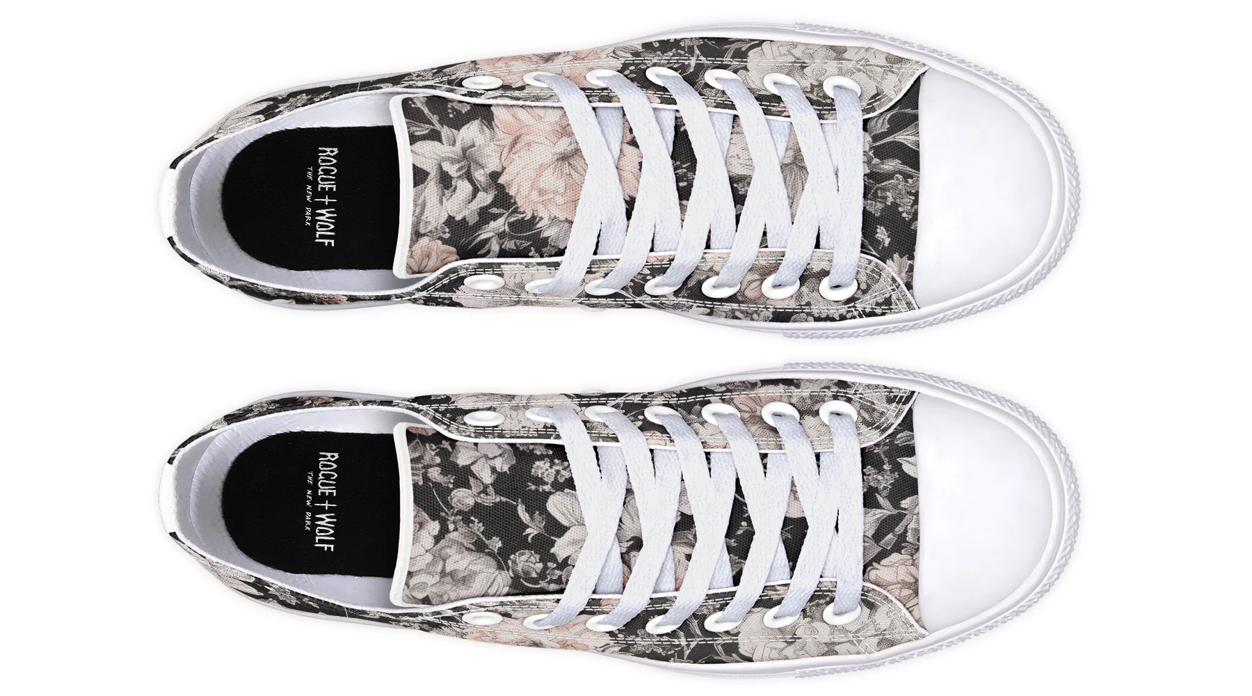 Vintage Peonies Low Tops - Image 18