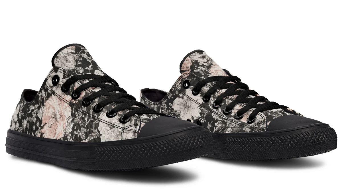 Vintage Peonies Low Tops - Image 4
