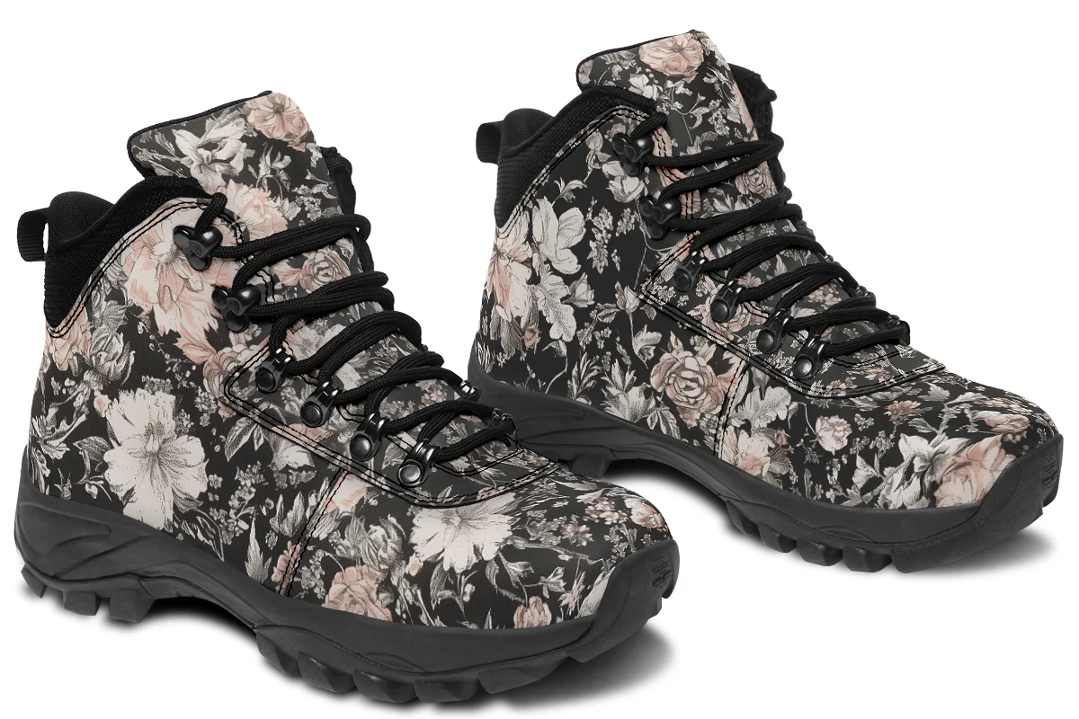 Vintage Peonies Outdoor Boots - Image 10