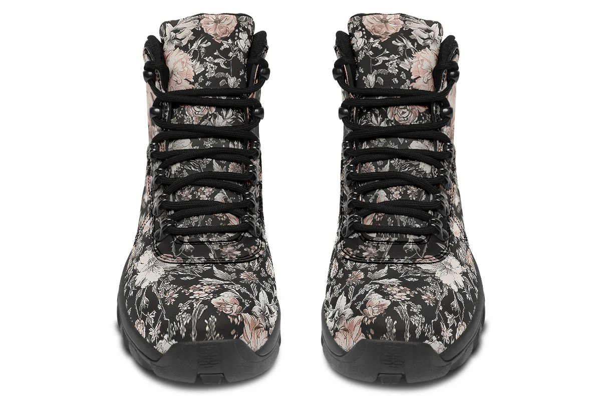 Vintage Peonies Outdoor Boots - Image 4