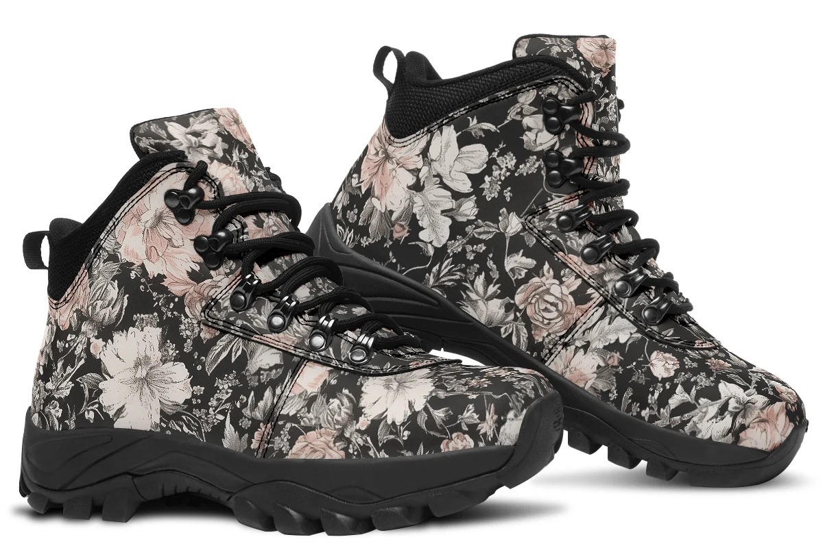 Vintage Peonies Outdoor Boots - Image 7