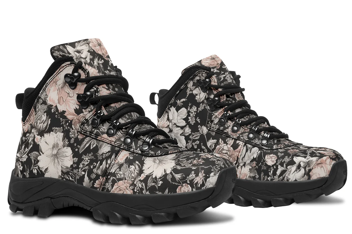 Vintage Peonies Outdoor Boots - Image 8