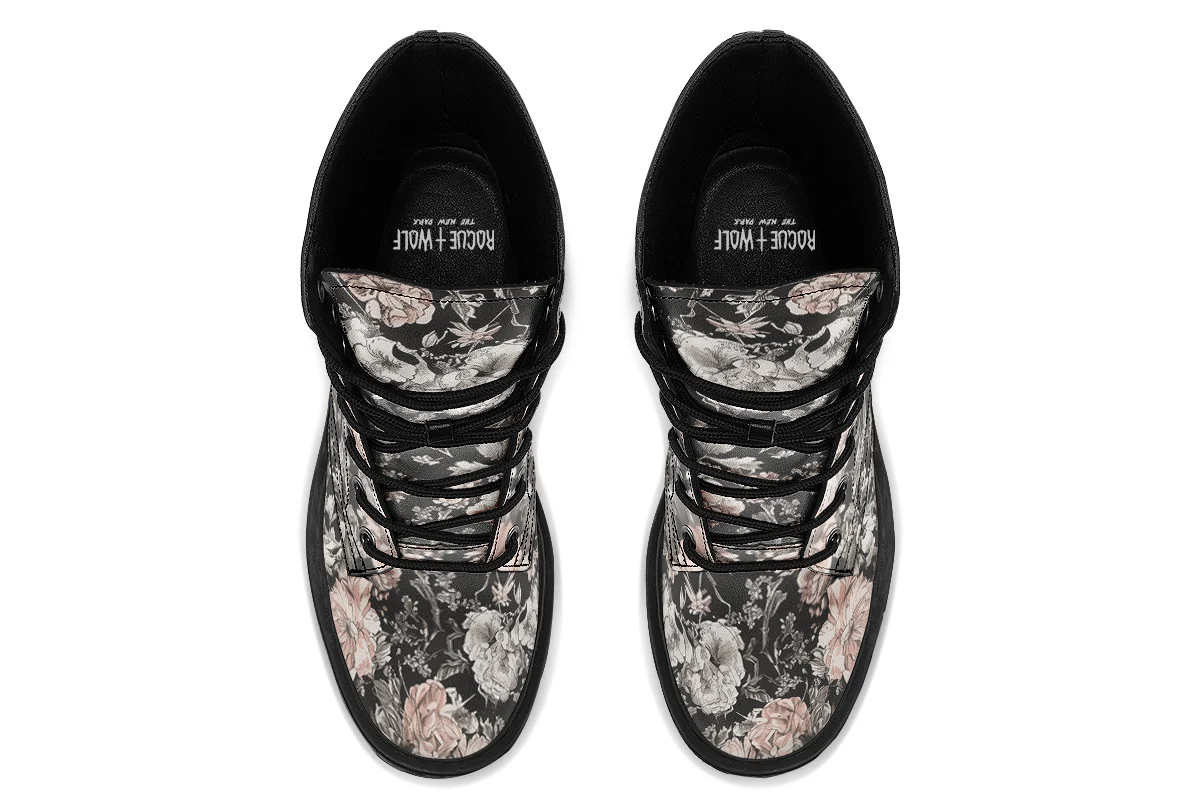 Vintage Peonies Platform Boots - Image 8