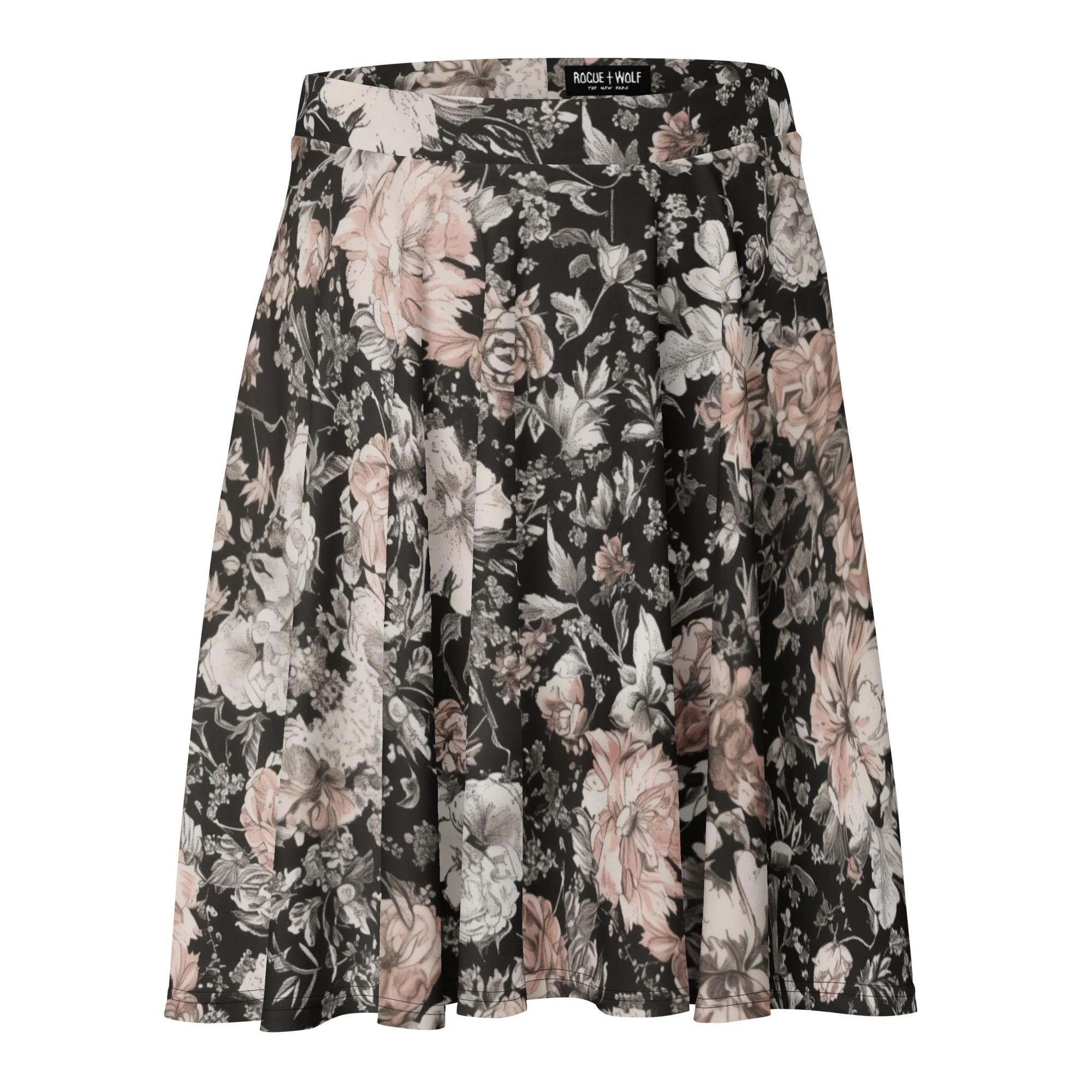 Vintage Peonies Skater Skirt - Image 5