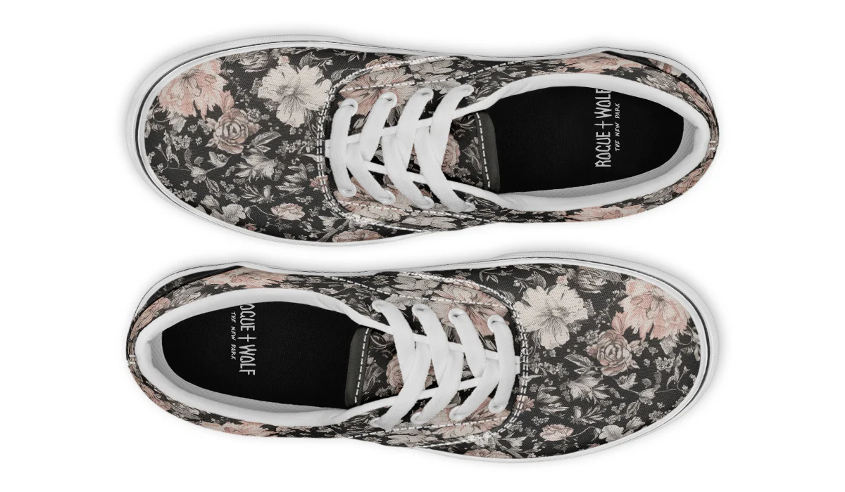 Vintage Peonies Street Sneakers - Image 11