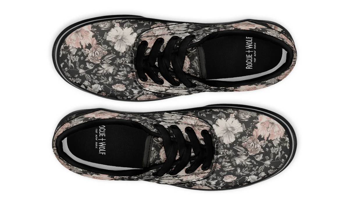 Vintage Peonies Street Sneakers - Image 4