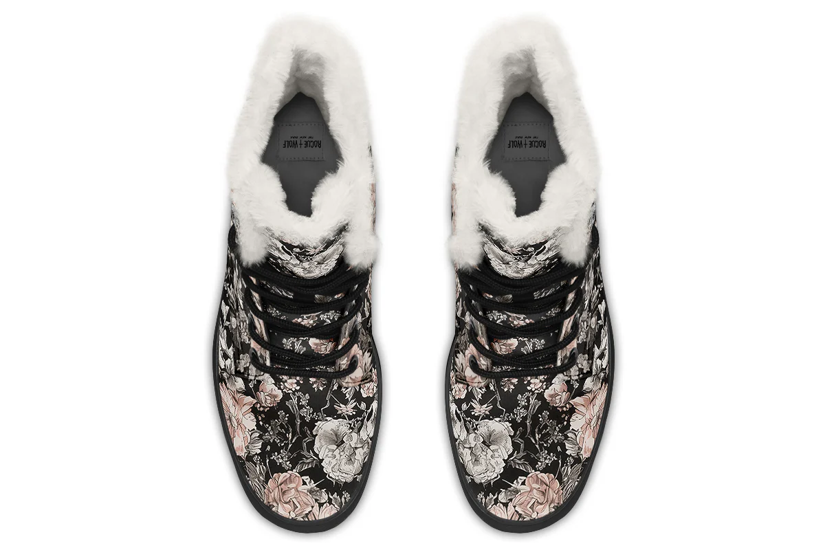 Vintage Peonies Winter Boots - Image 7