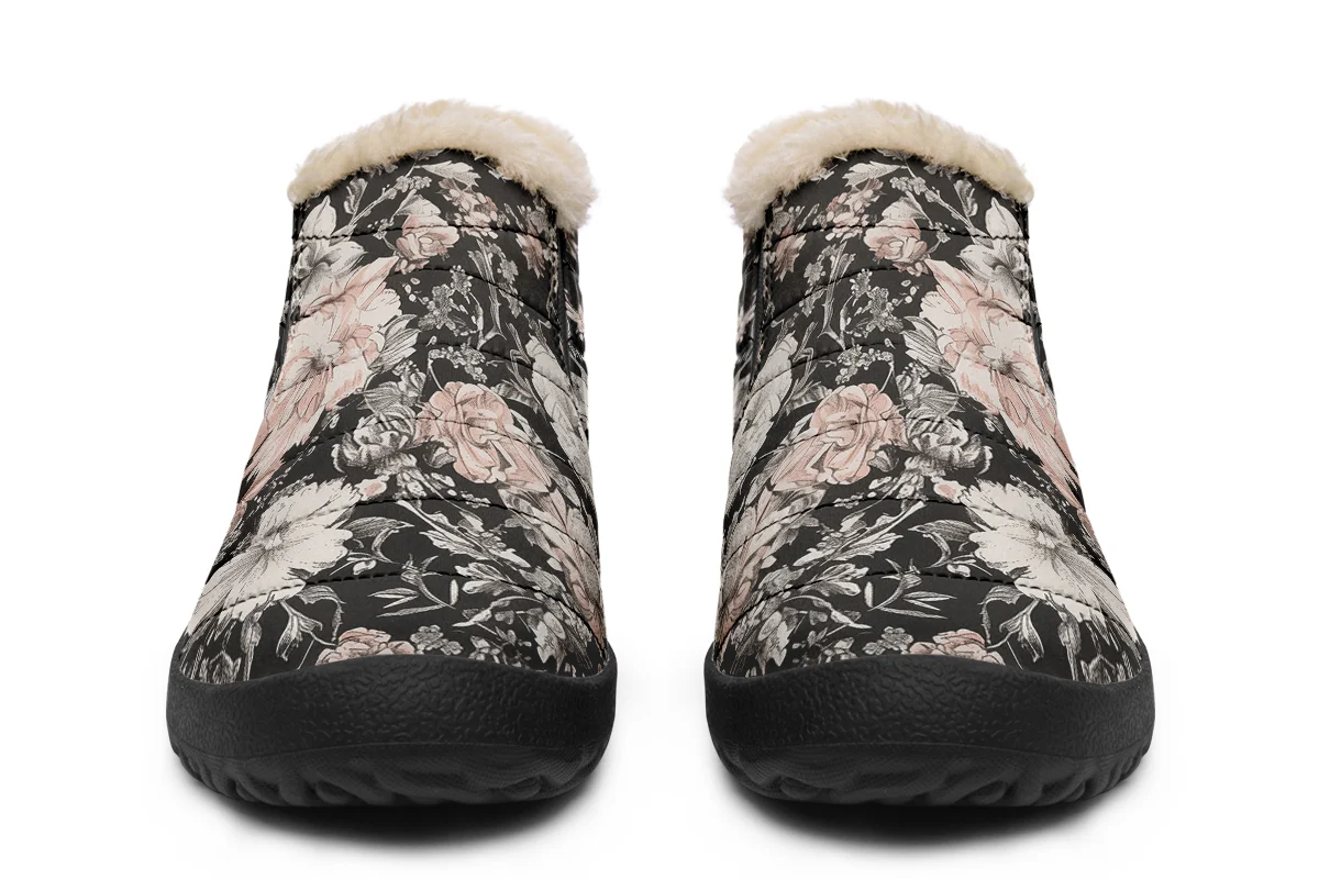 Vintage Peonies Winter Sneakers - Image 4
