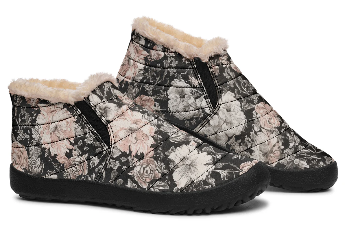Vintage Peonies Winter Sneakers - Image 6