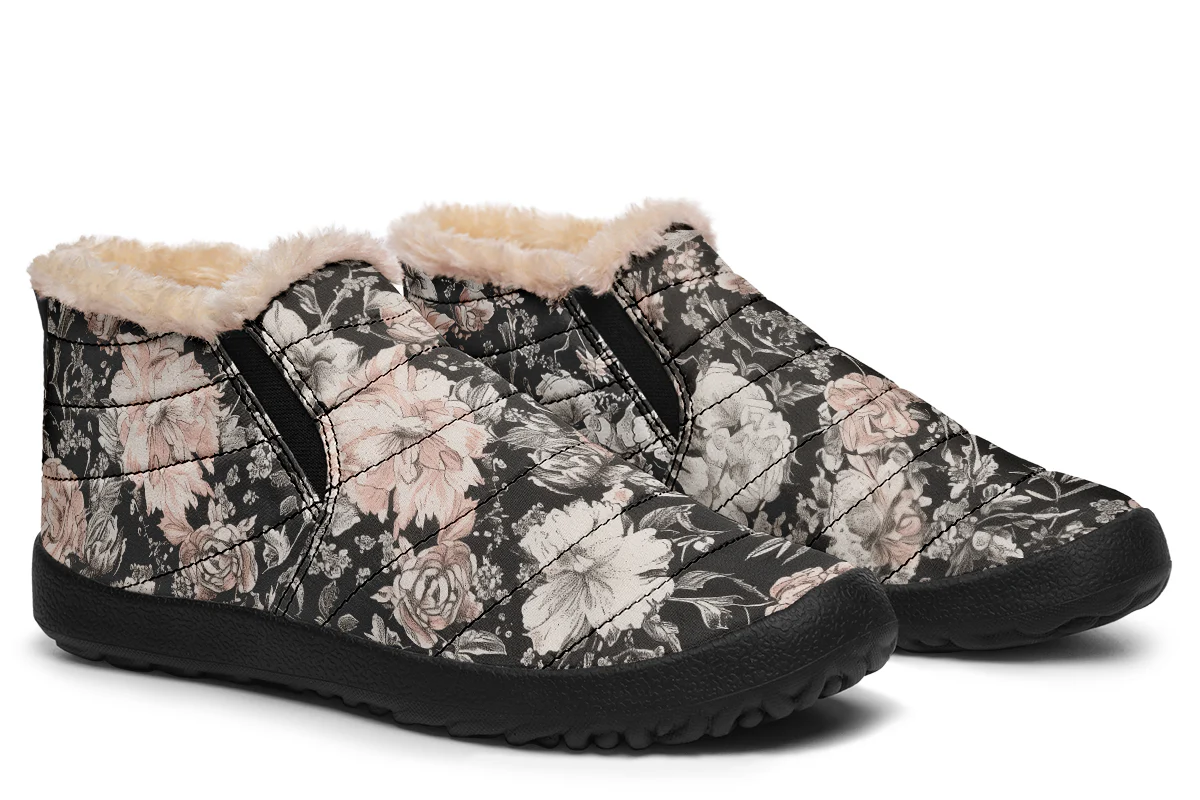 Vintage Peonies Winter Sneakers - Image 7