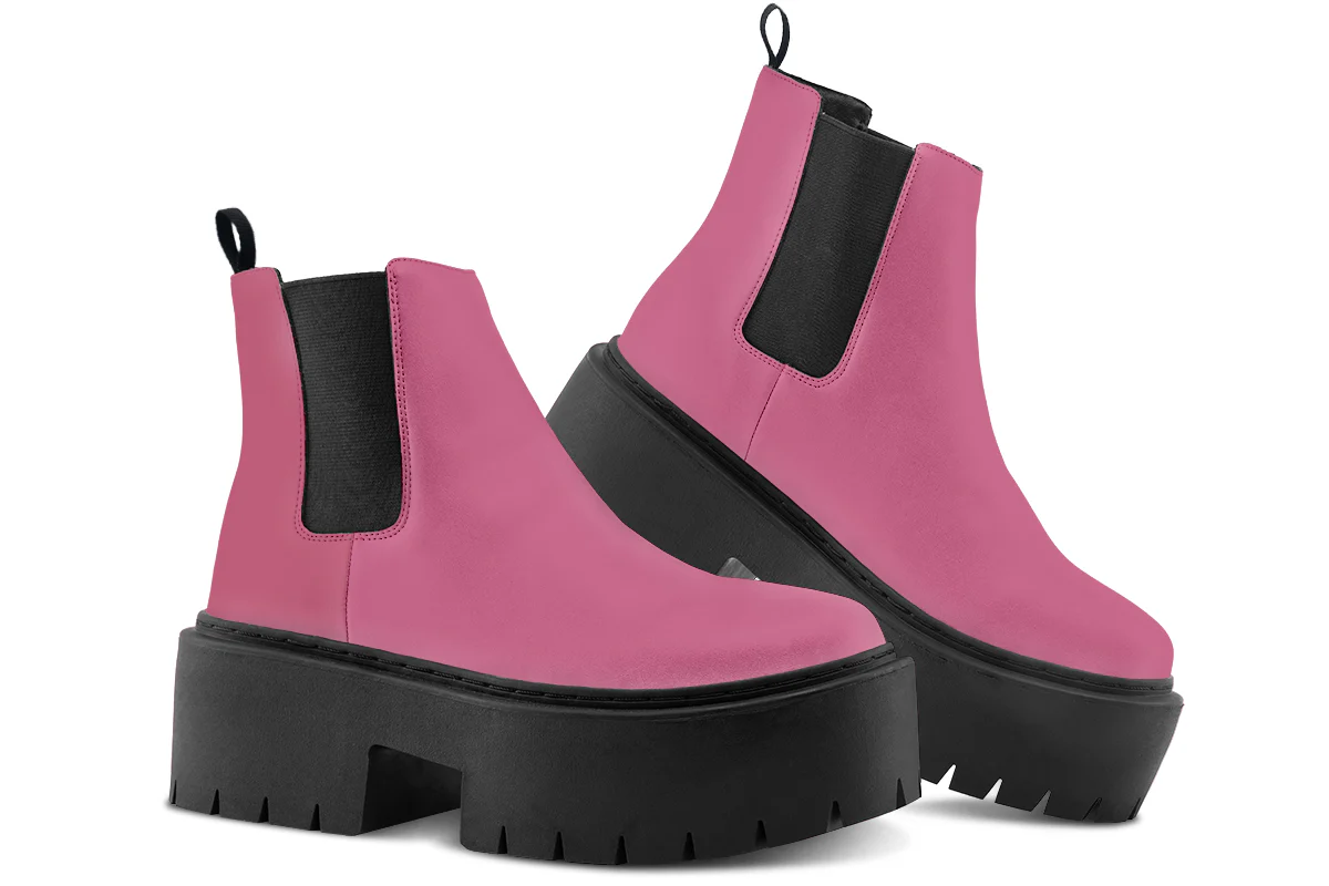 Vintage Rose Platform Chelsea Boots - Image 4