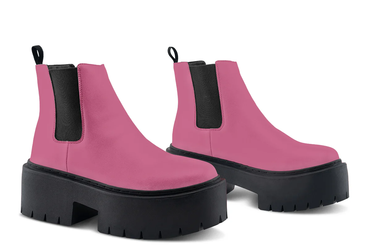 Vintage Rose Platform Chelsea Boots - Image 5
