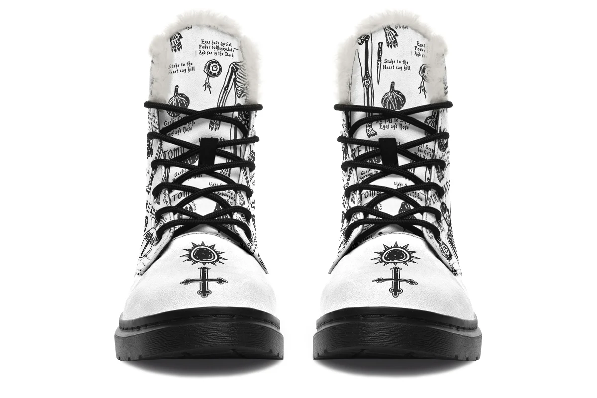 White Vampire Study Winter Boots - Image 3