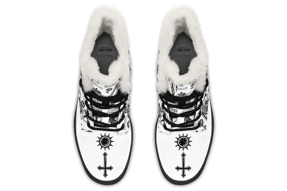 White Vampire Study Winter Boots - Image 7