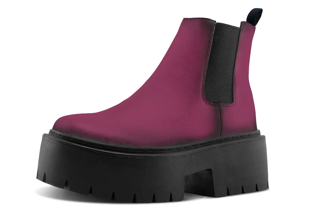 Wicked Berry Platform Chelsea Boots - Image 2