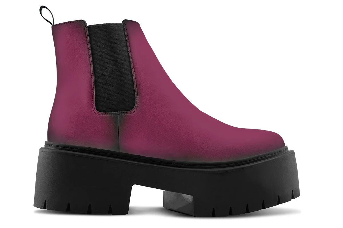Wicked Berry Platform Chelsea Boots - Image 3