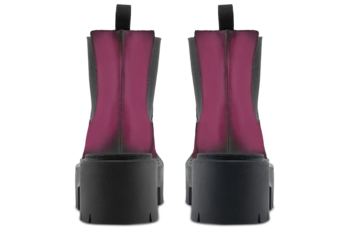 Wicked Berry Platform Chelsea Boots - Image 6