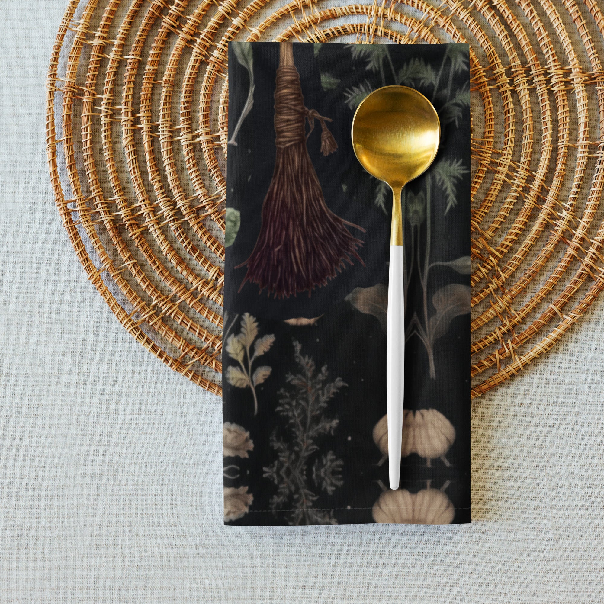 Witches' Broomsticks Cloth Napkin Set - Image 6
