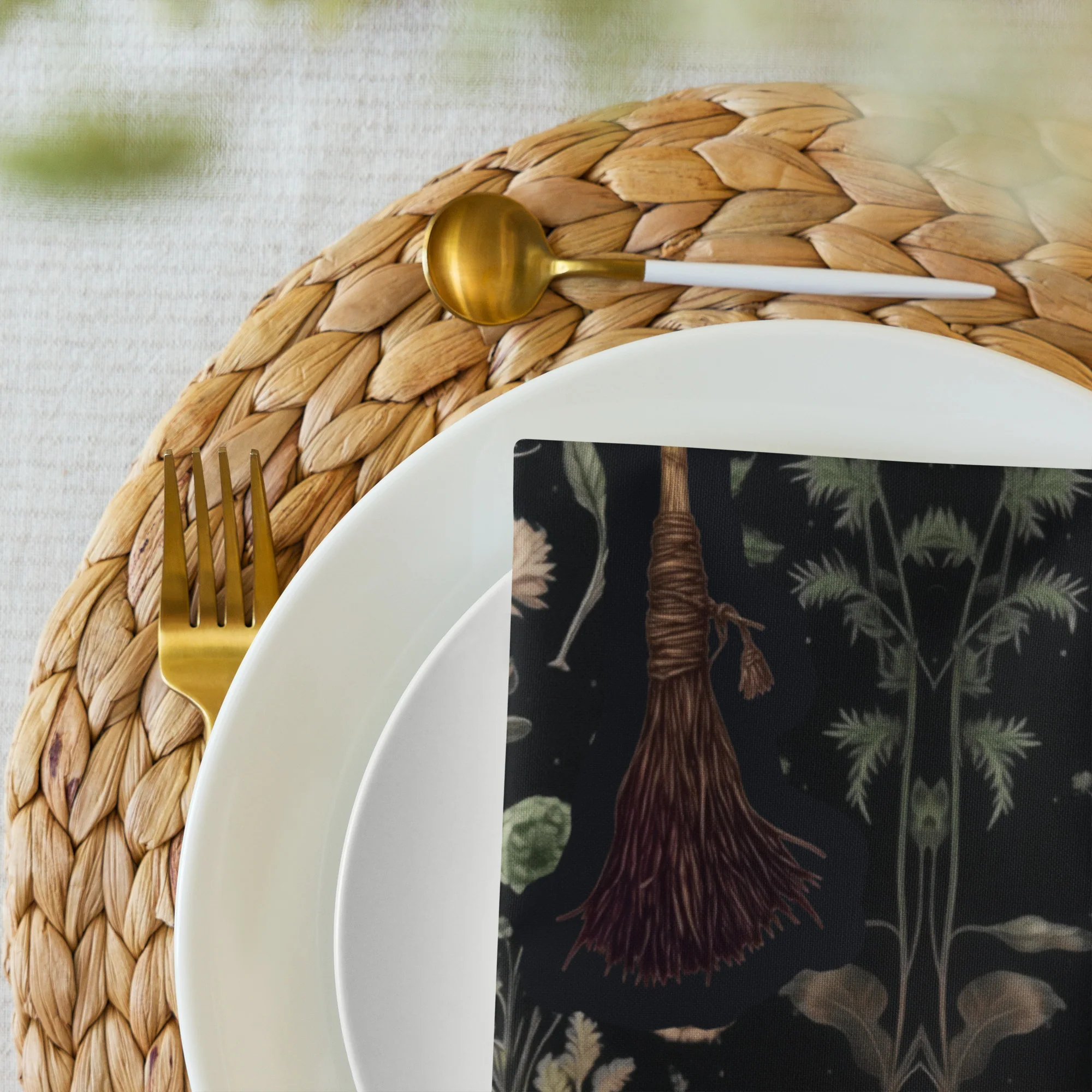 Witches' Broomsticks Cloth Napkin Set - Image 7