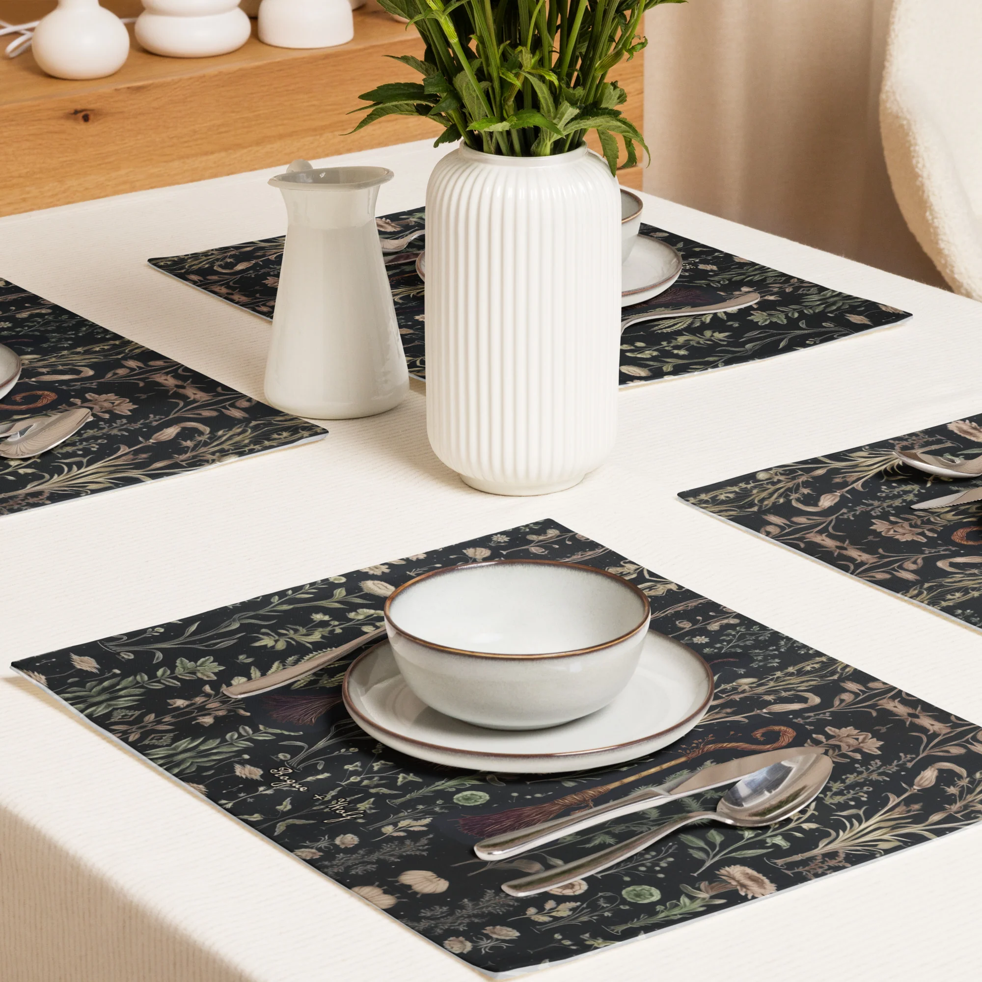 Witches' Broomsticks Placemat Set