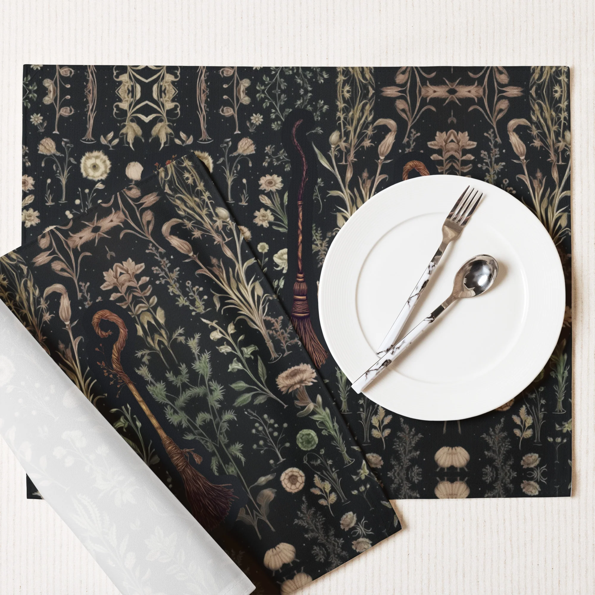 Witches' Broomsticks Placemat Set - Image 2