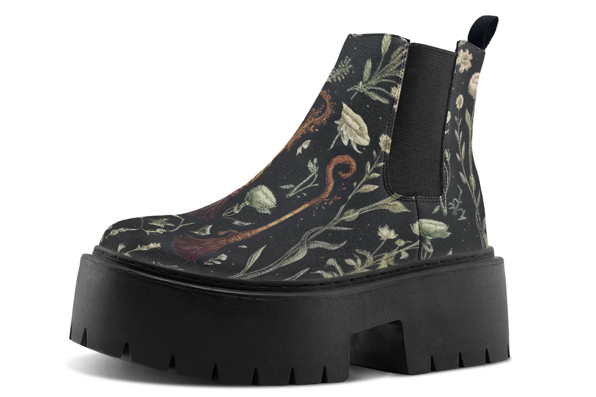 Witches' Broomsticks Platform Chelsea Boots - Image 3