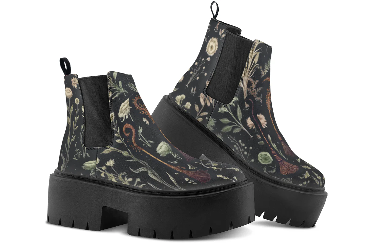 Witches' Broomsticks Platform Chelsea Boots - Image 4