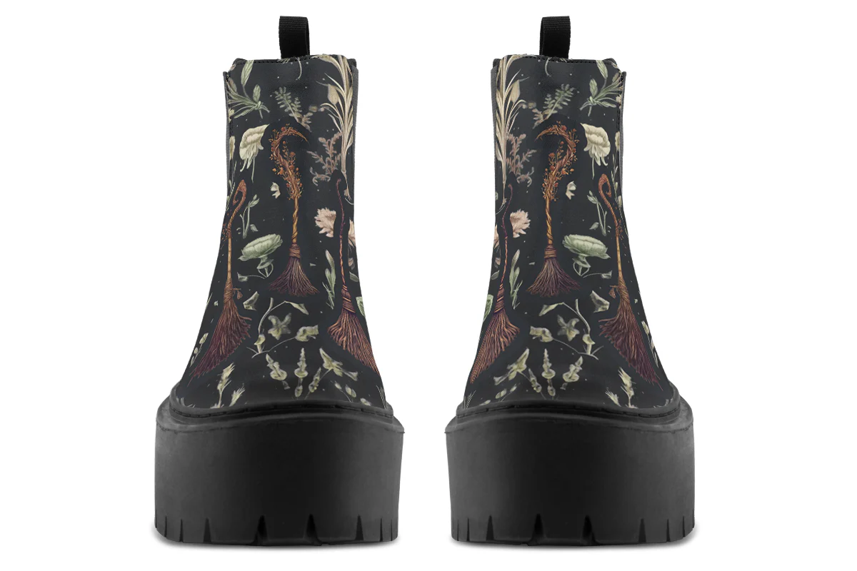 Witches' Broomsticks Platform Chelsea Boots - Image 7
