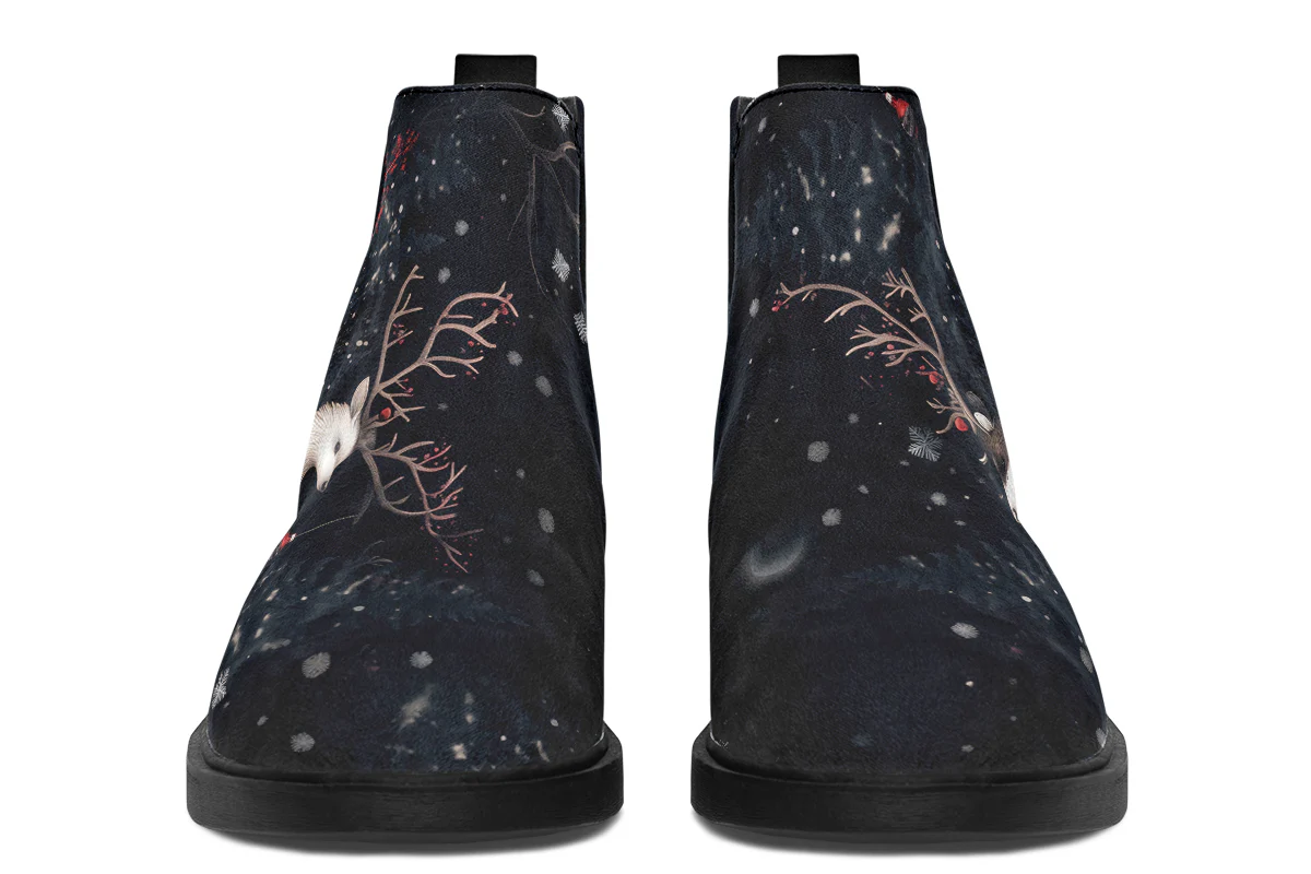Yule Antlers Chelsea Boots - Image 4