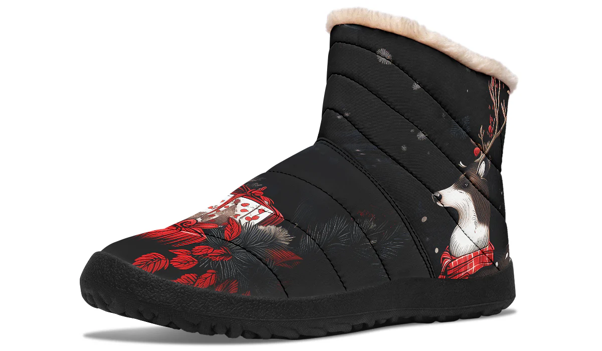 Yule Antlers Comfy Winter Boots - Image 2