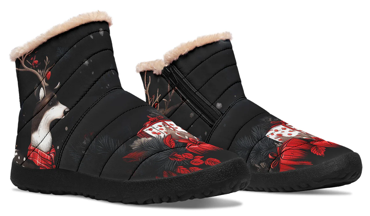 Yule Antlers Comfy Winter Boots - Image 7
