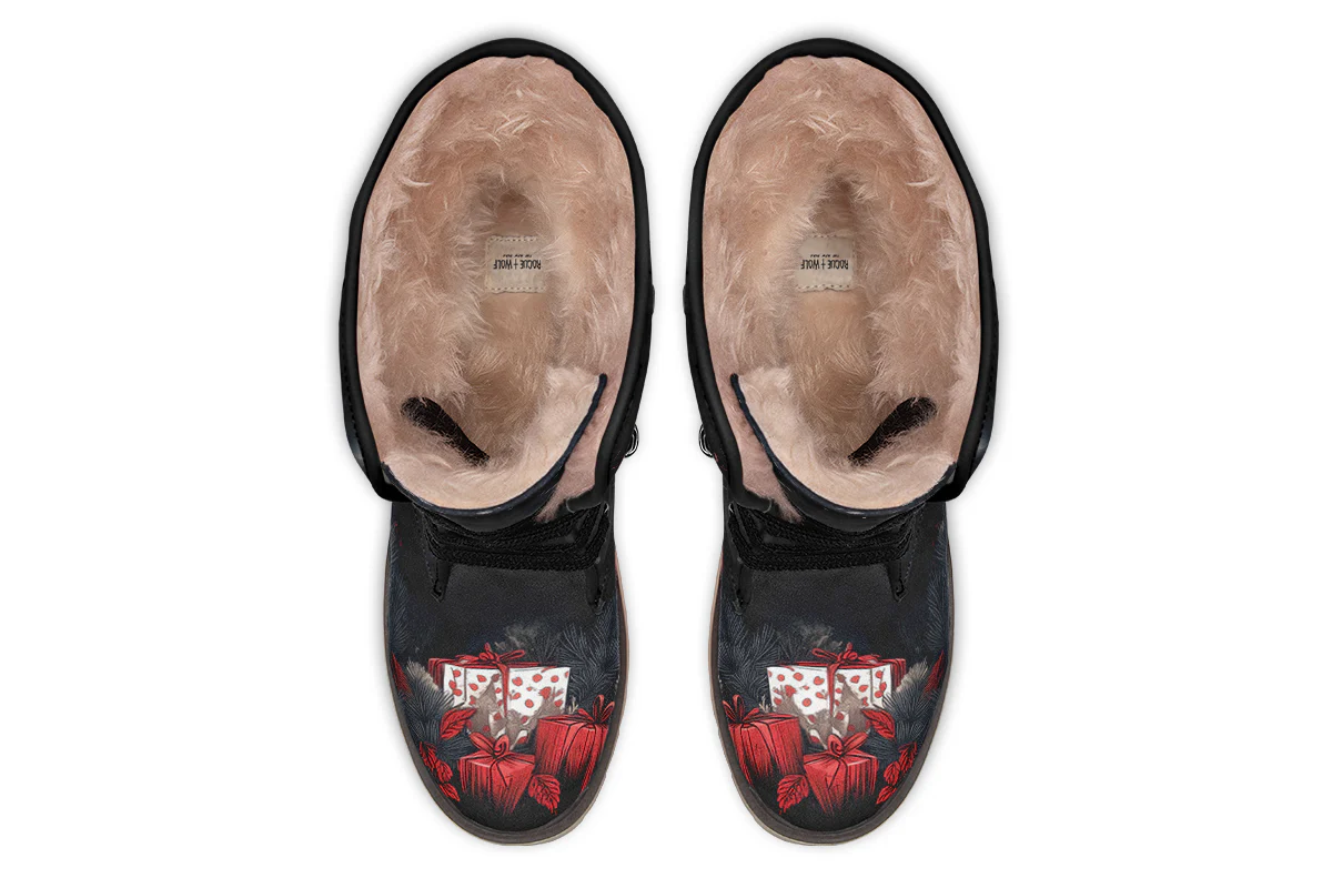 Yule Antlers Fold Over Winter Boots - Image 6